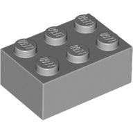 Lego kostka (kostička) 2x3, světle modro šedá (4211386)
